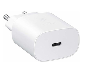 ראש מטען מקורי סמסונג 25W מהיר וחזק SAMSUNG CHARGER S21 לבן